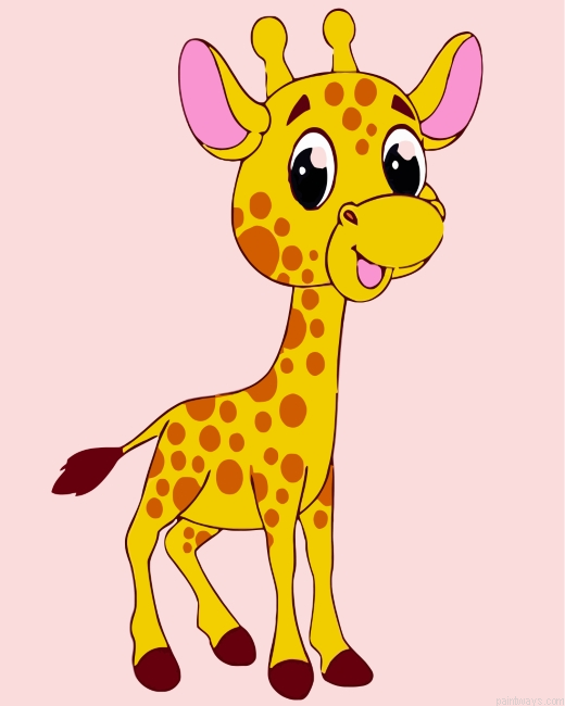 Cute Giraffe Painting By Numbers.png