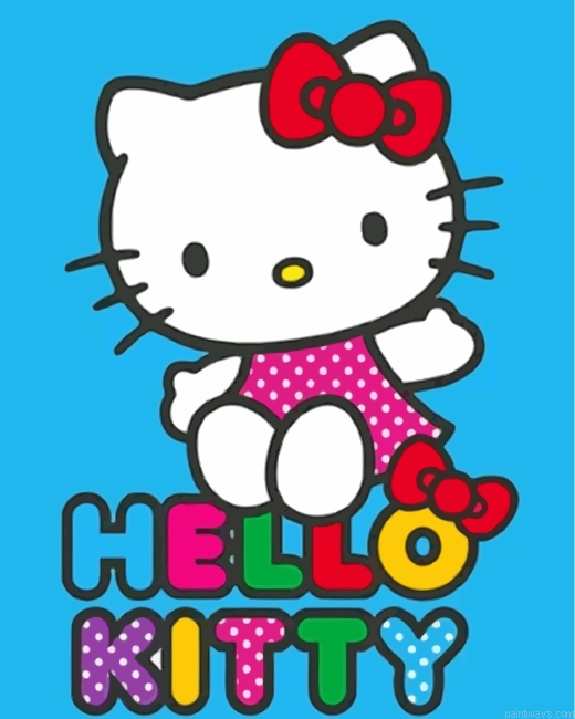 Cute Hello Kitty Painting By Numberss.png