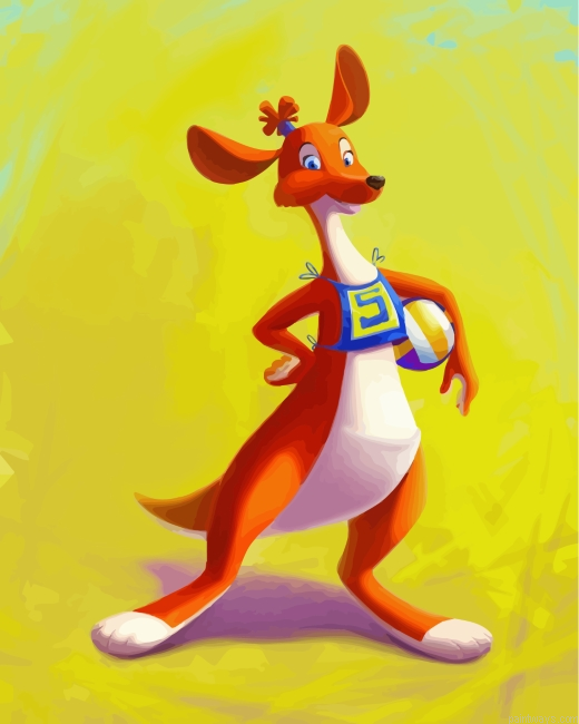 Cute Kangaroo Painting By Numbers.png