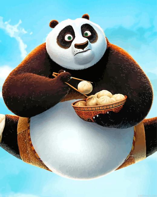 Cute Kung Fu Panda Painting By Numbers.png