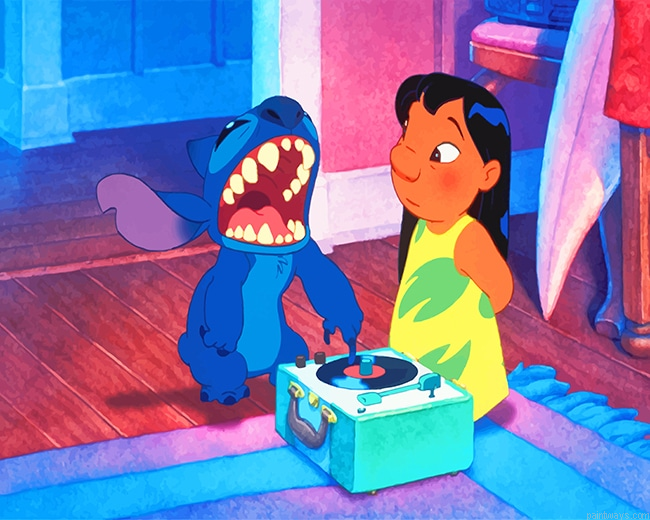 Cute Lilo And Stitch New Painting By Numberss.png