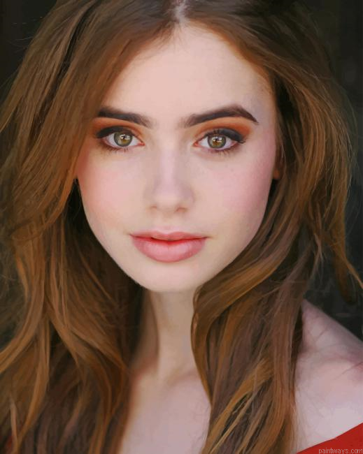 Cute Lily Collins New Painting By Numberss.png