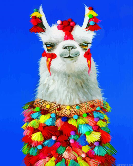 Cute Llama Painting By Numbers.png