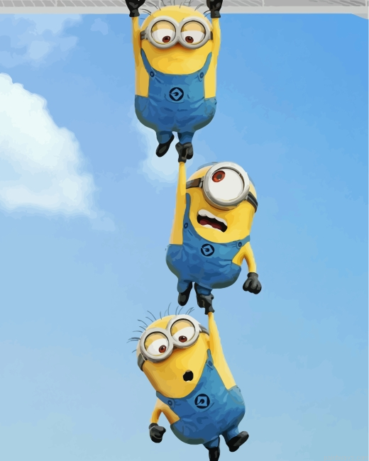 Cute Minions Painting By Numberss.png