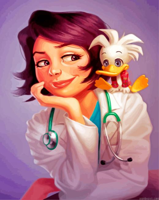 Cute Nurse Painting By Numbers.png