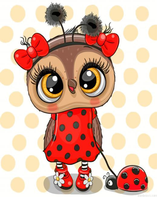 Cute Owl Bug Painting By Numberss.png