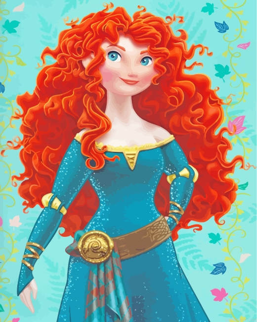 Cute Princess Merida Painting By Numberss.png