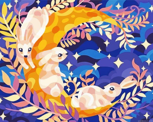 Cute Rabbits Art Painting By Numberss.png