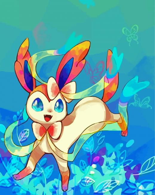 Cute Sylveon Painting By Numberss.png