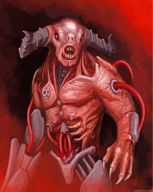 Cyberdemon Doom Game Painting By Numberss.png