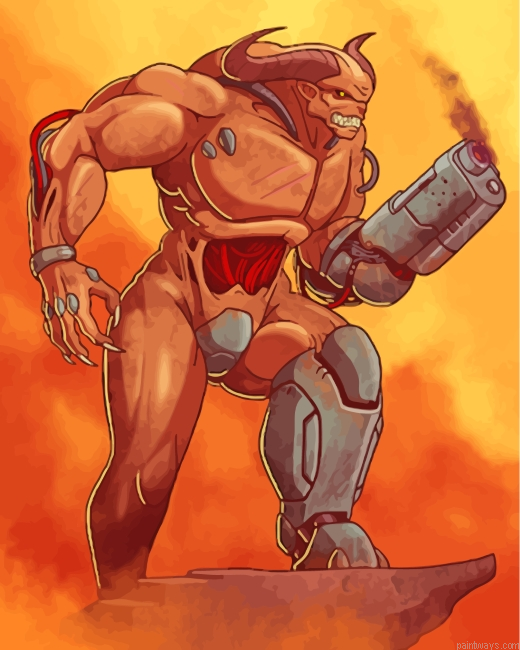 Cyberdemon Video Game Painting By Numberss.png