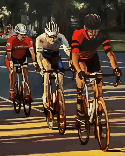 Cyclists Racing Painting By Numberss.png