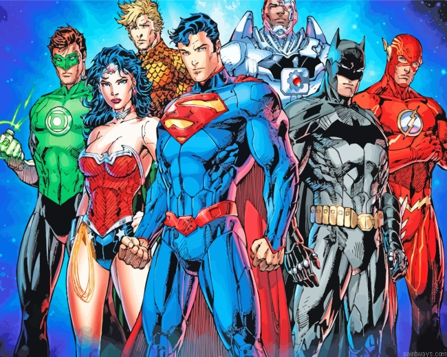 Dc Superheroes Characters Painting By Numberss.png