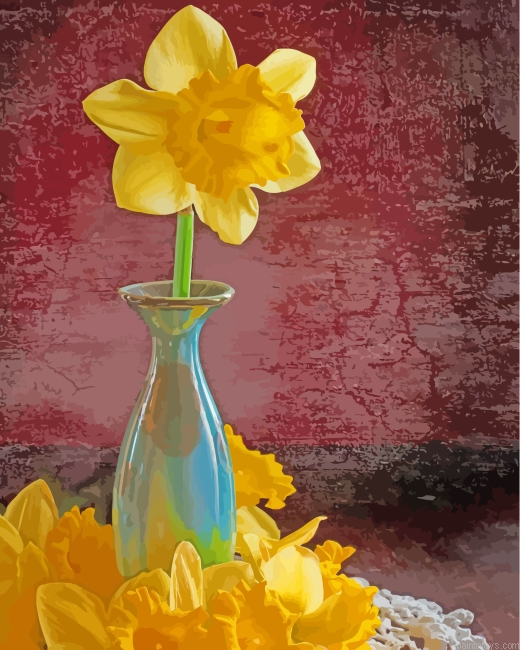 Daffodil Still Life Painting By Numberss.png