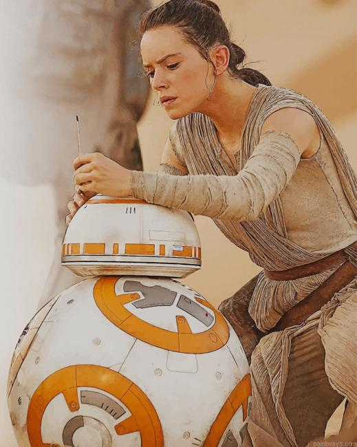Daisy Ridley Rey Star Wars New Painting By Numberss.png