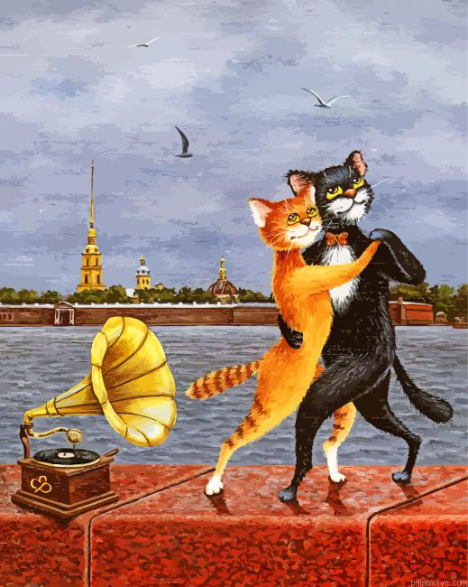 Dancing Cats Painting By Numbers.png