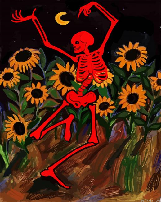 Dancing Skull Painting By Numberss.png