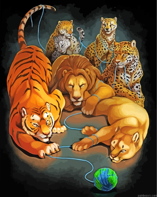 Dangerous Cats Painting By Numbers.png