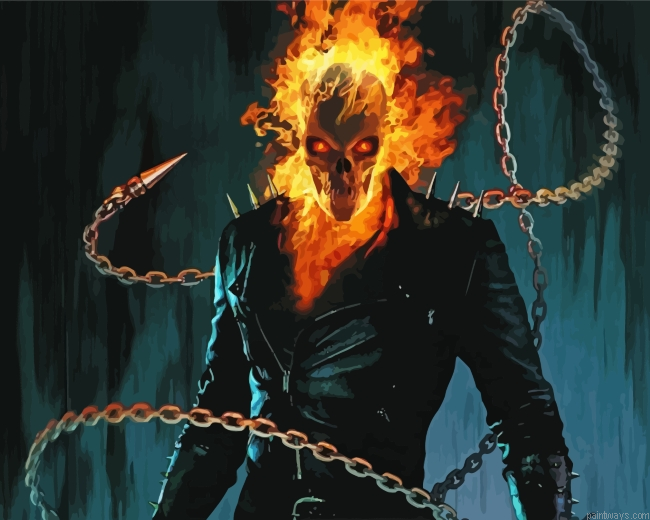 Dangerous Ghost Rider Painting By Numbers.png