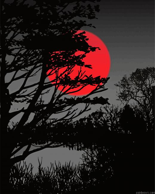 Dark Red Moon Painting By Numberss.png