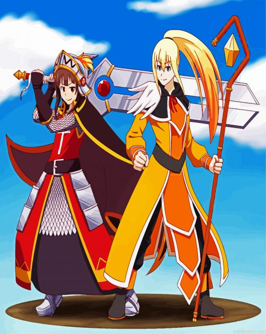 Darkness And Megumin Painting By Numberss.png