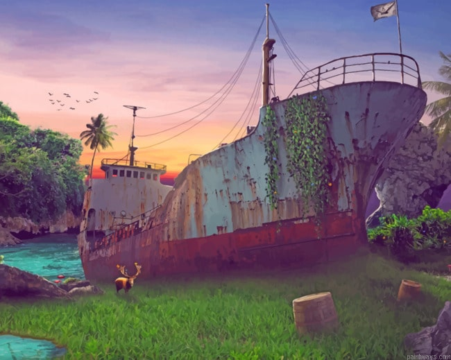 Dead Ship Engines Painting By Numberss.png