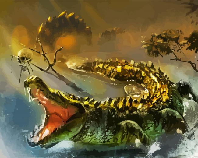 Deadly Crocodile Animal Painting By Numberss.png
