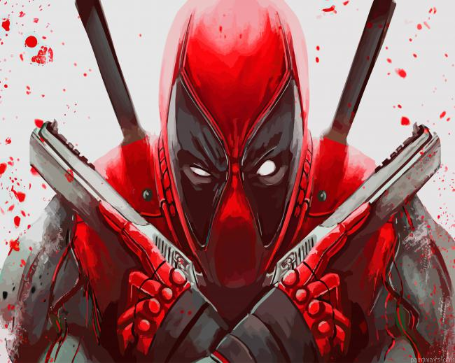 Deadpool Artwork New Painting By Numberss.png
