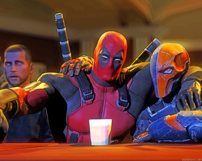 Deadpool Drinking New Painting By Numberss.png