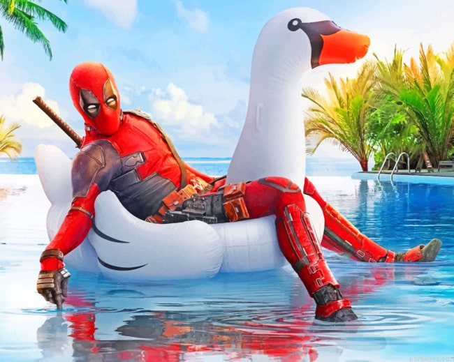 Deadpool In Pool Movies Painting By Numberss.png
