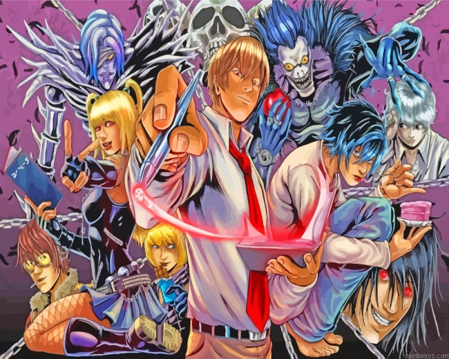 Death Note Characters Painting By Numberss.png