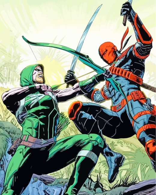 Deathstroke Vs Green Arrow Painting By Numberss.png
