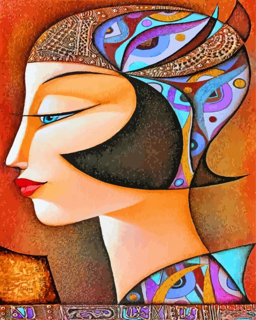 Deco Lady Side Profile Painting By Numbers.png