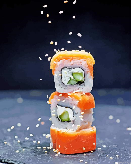 Delicious Sushi Painting By Numberss.png