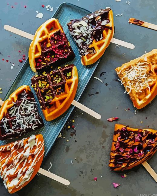 Delicious Waffle Pops Painting By Numberss.png