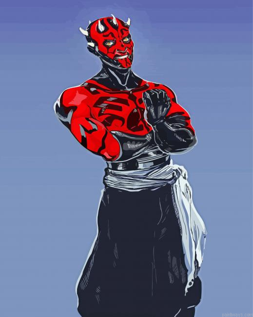 Demon Darth Maul Painting By Numberss.png
