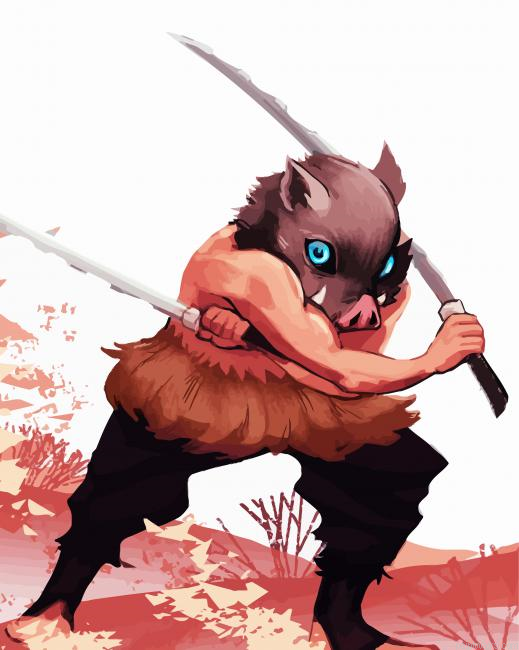 Demon Slayer Inosuke Painting By Numberss.png