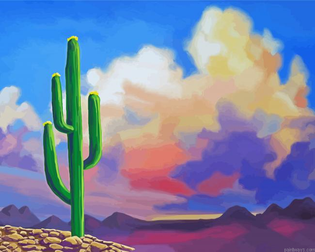 Desert Cactus Painting By Numberss.png