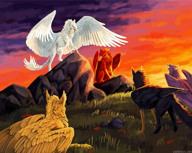 Different Fantasy Griffins Painting By Numberss.png