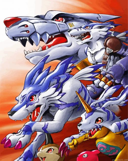 Digimon Characters Painting By Numberss.png