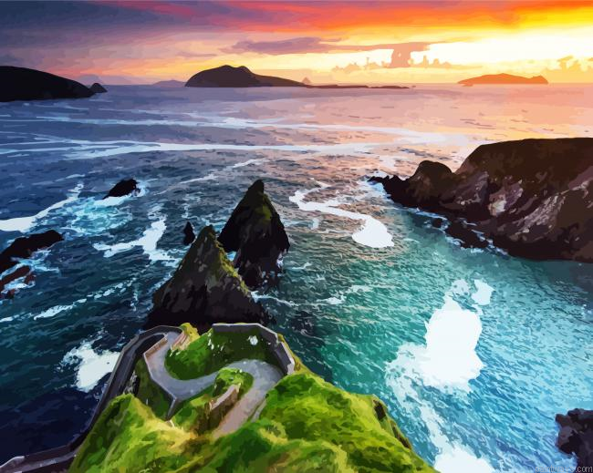 Dingle Peninsula At Sunset Painting By Numberss.png