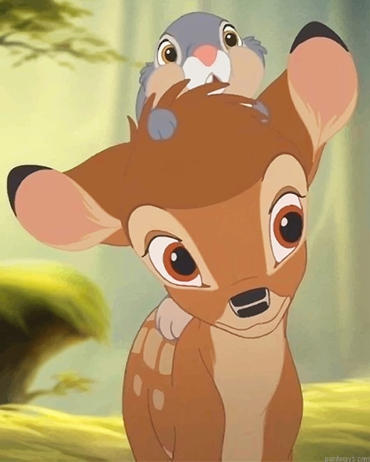 Disney Deer And Rabbit New Painting By Numberss.png