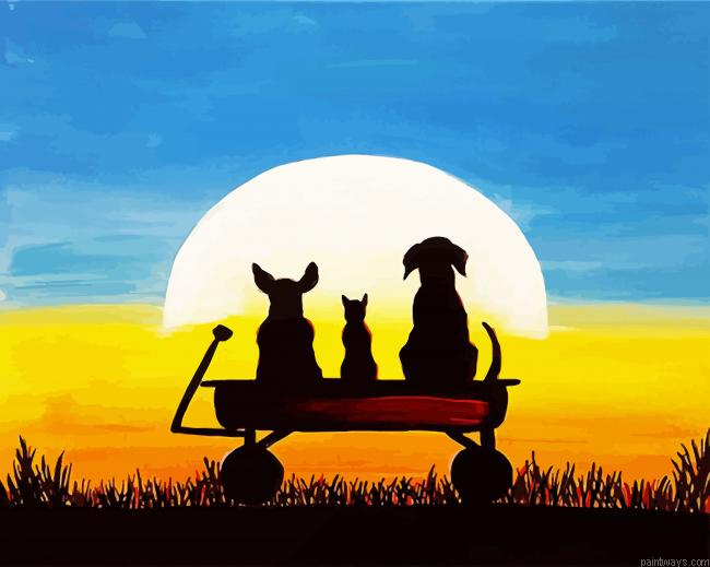 Dogs Silhouette Painting By Numberss.png