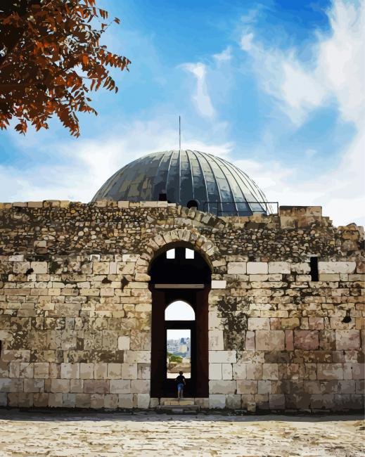 Dome Architecture Landmark Jordan Painting By Numberss.png