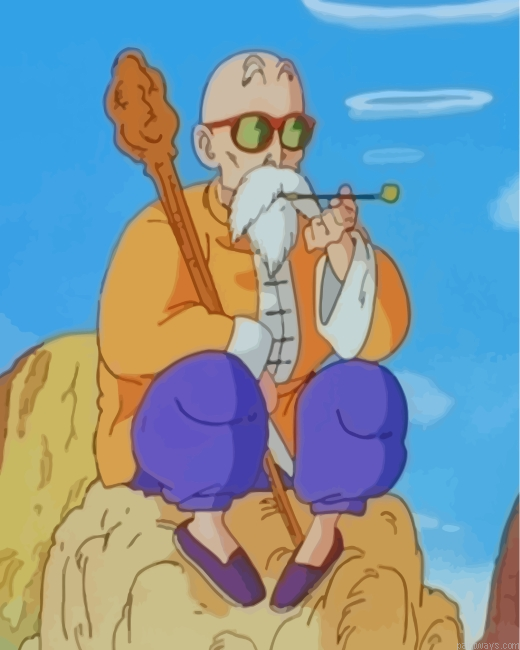 Dragon Ball Master Roshi Painting By Numbers.png