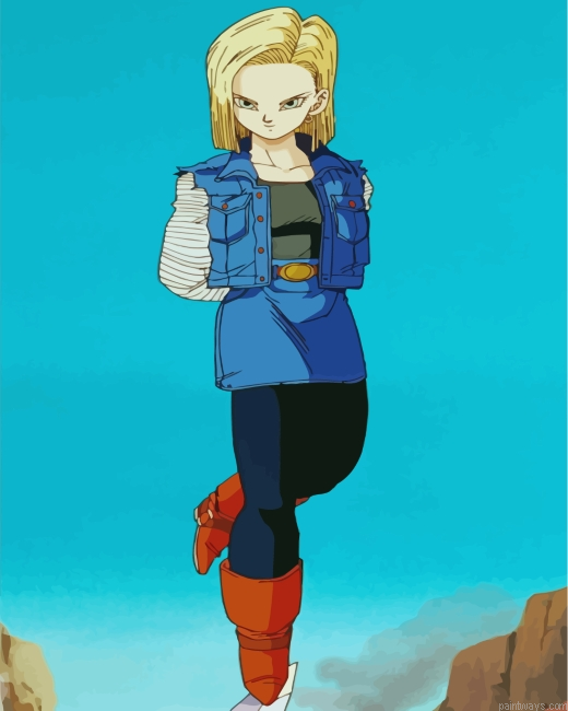 Dragon Ball Z Android 18 Painting By Numbers.png