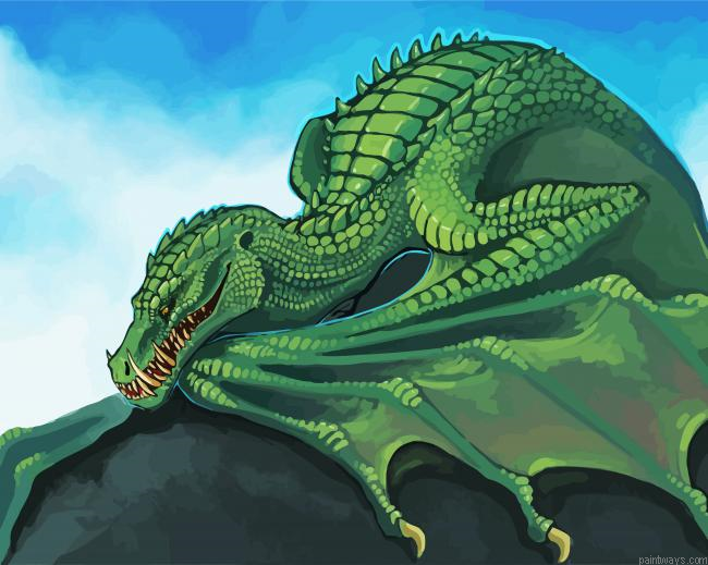 Dragon Crocodile Painting By Numberss.png