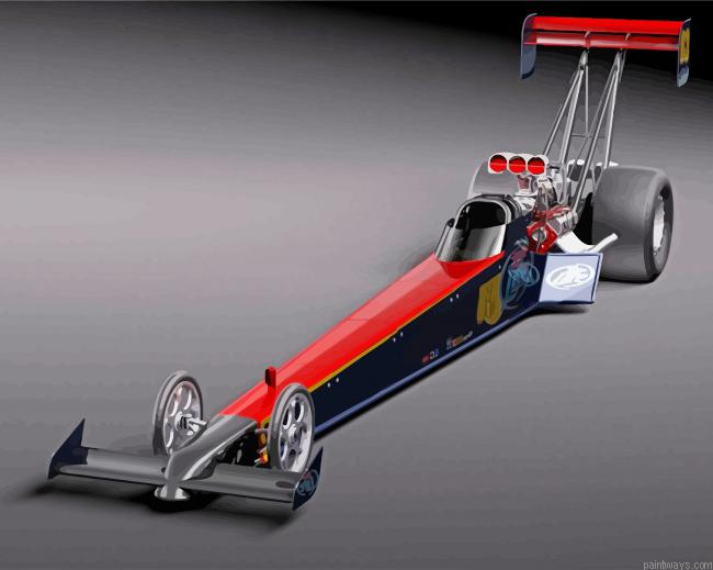 Dragster Racing Car Painting By Numberss.png
