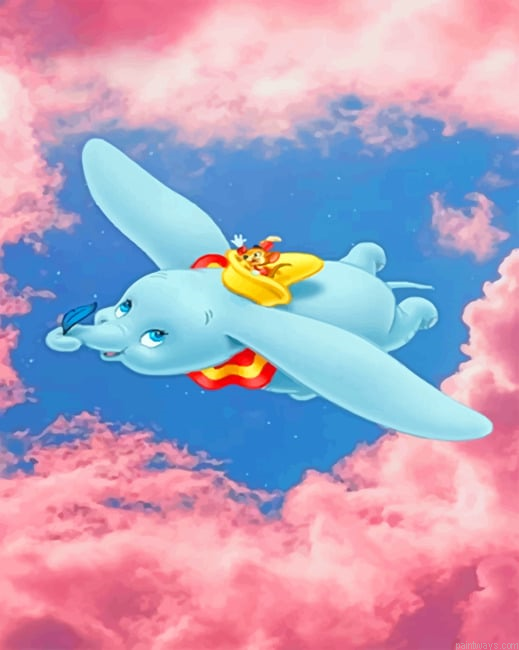 Dumbo Cartoon Painting By Numberss.png
