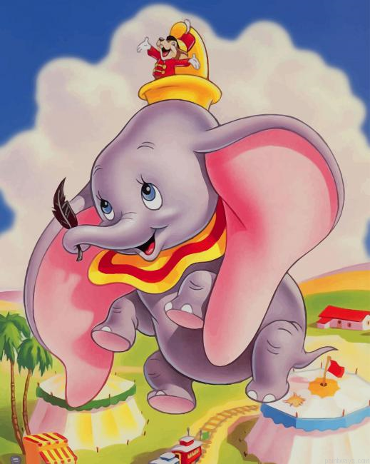 Dumbo Elephant New Painting By Numbers.png